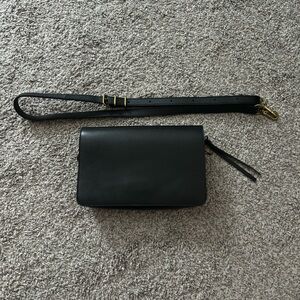 Madewell Black Leather Crossbody / Clutch